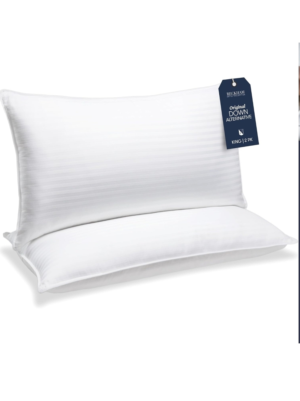 Original Down Alternative King Pillow - White (2 Pack)
